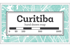 Curitiba Brazil City Map