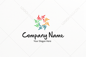 Colored Sun Logo Template