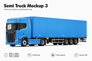Semi Truck Mockup 3