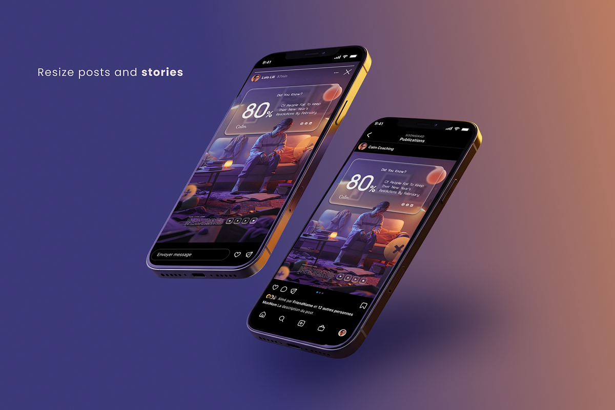 Glassy Calm | Social Media Templates, a Social Media Template by Sooni Gaad (Photo 9 of 12)