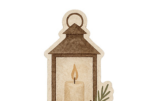 Christmas lantern illustration with, an Illustration by Dvoevnore photos
