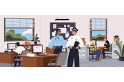 Police station and officers set, a Work Illustration by Good Studio (Thumbnail 3 of 7)