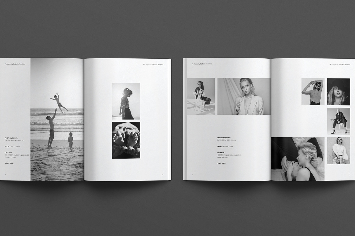 Photography Portfolio Template, a Brochure Template by E-Type (Photo 3 of 8)