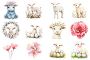 Spring Floral Baby Lamb Png, an Illustration by CitraGraphics (Thumbnail 2 of 5)