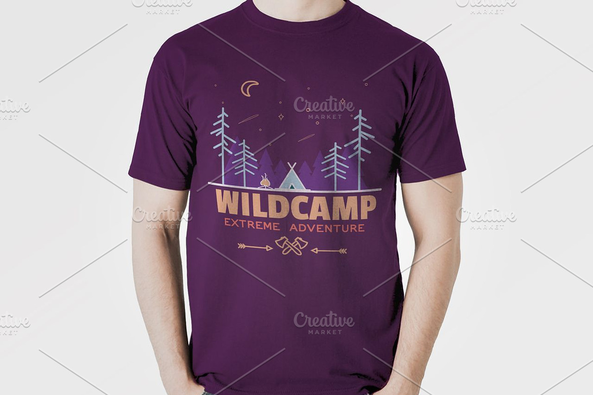 Outline Camping Labels + Elements, a Background Graphic by 2dvillShop (Photo 5 of 13)