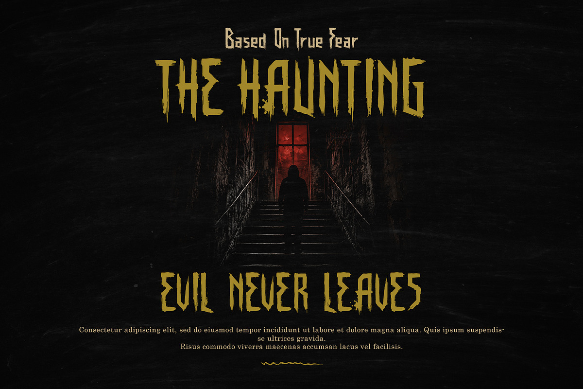 Blacked Soubery Horror Font Spooky, a Handwritten Font by Maulana Creative (Photo 6 of 7)