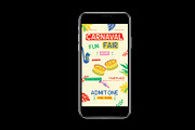 Colorful Carnaval Ticket, a Stationery Template by Neermana (Thumbnail 3 of 4)