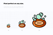 Beauty Products | 20 Thin Line Icons, an Outline Icon by Alex Blogoodf (Thumbnail 3 of 11)