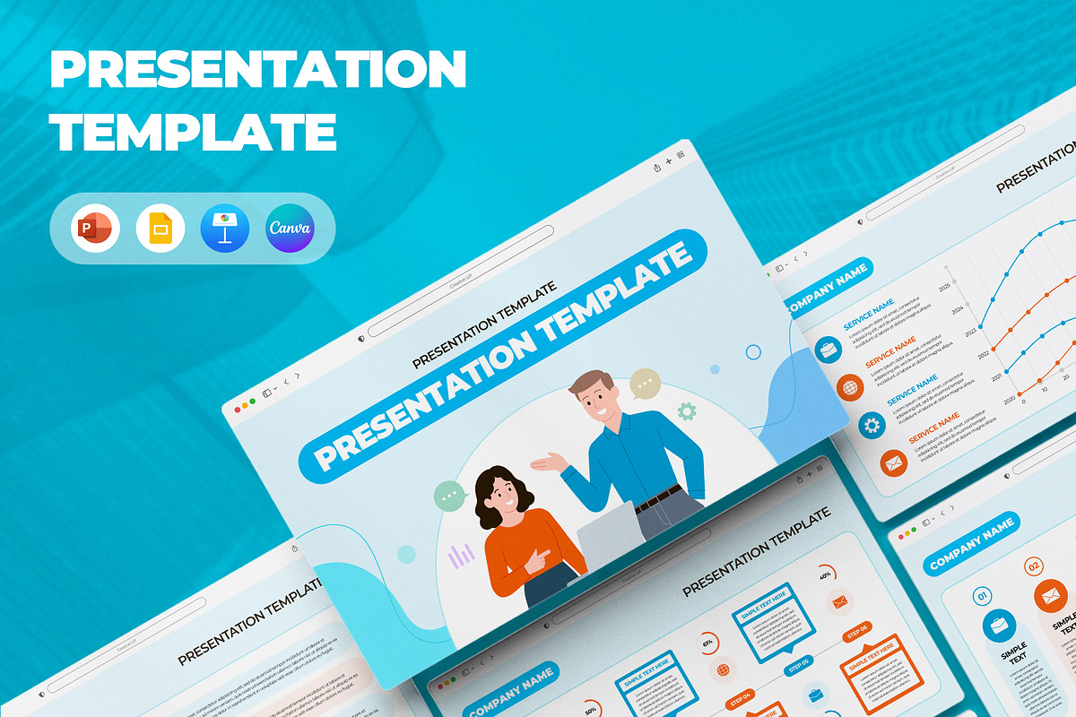 Business Plan PowerPoint Template, a Presentation Template by CreativeUP (Photo 1 of 6)