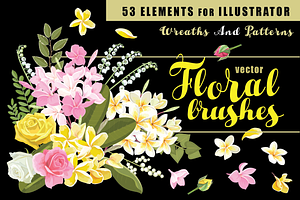 53 Floral Brushes For Illustrator