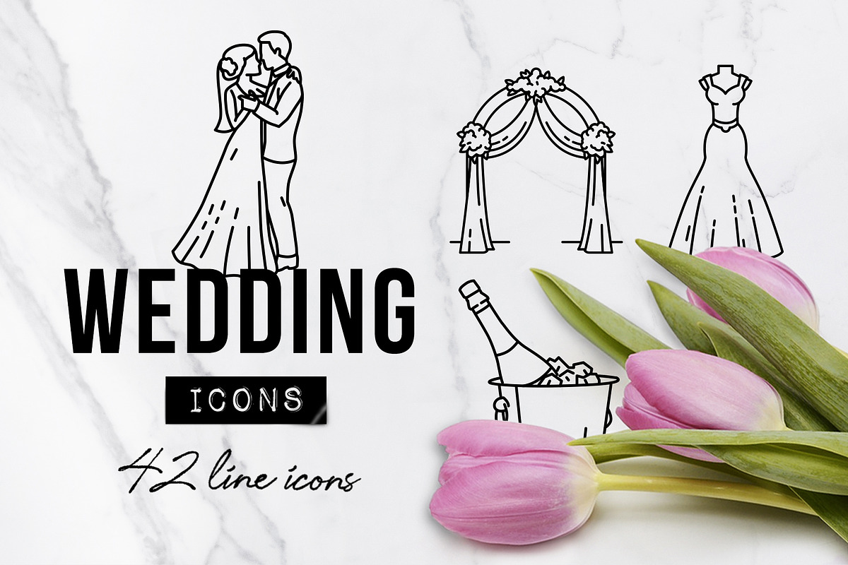 42 Romantic Wedding Icons - Love, an Outline Icon by Hatch Design Workshop (Photo 1 of 10)