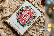 Merry Christmas Wreaths Clipart Set, a Seasonal Illustration by Leonaa art (Thumbnail 5 of 21)
