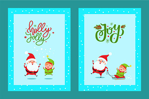 Holly Jolly Cute Greeting Card With