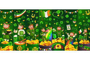 Happy St Patrick's day leprechauns, a Person Illustration by Vector Tradition