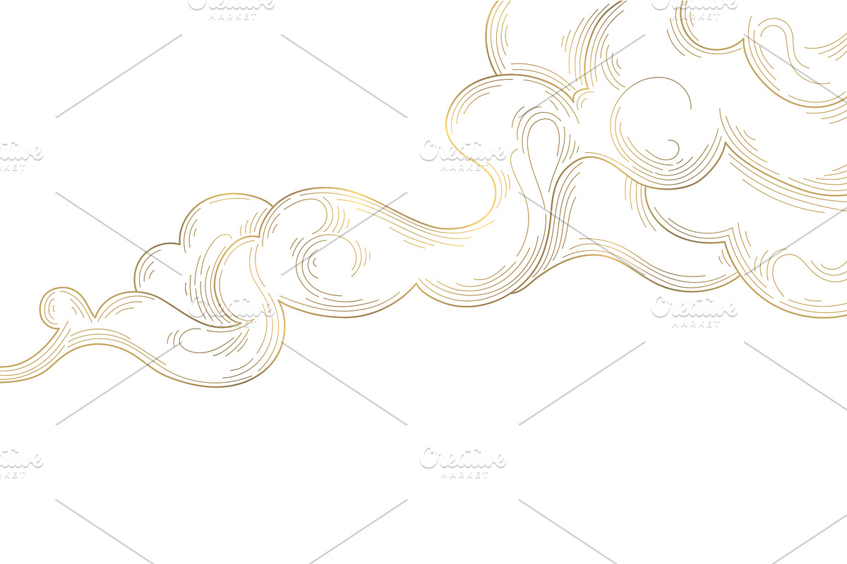 Line Art Clouds and Waves, a Pattern Graphic by Marylia (Photo 20 of 28)