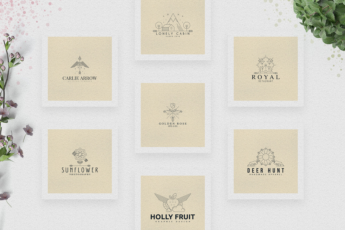 [Spring Vibes] 40 Boutique Logos-66%, a Branding & Logo Template by VP Fonts (Photo 2 of 12)