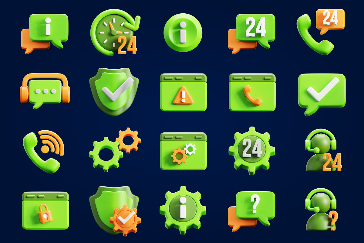 3D Technical Support Icon, an Object 3D Model by SLAB! Design
