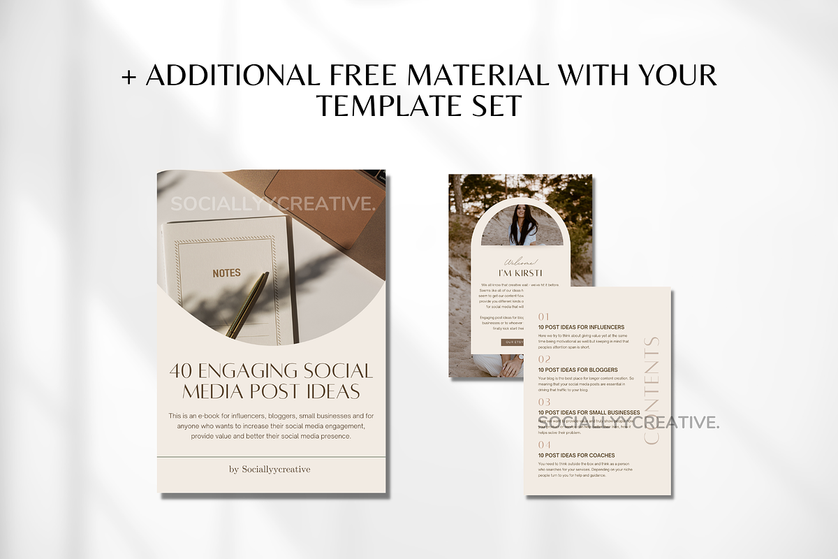 250 Food Themed Instagram Templates, a Social Media Template by SociallyyCreative (Photo 9 of 10)