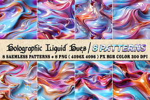 Holographic Liquid Hues 8 Patterns