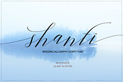 Shanti Script, a Script Font by Areatype (Thumbnail 1 of 8)