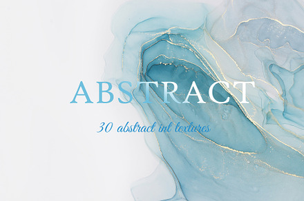 Abstract blue ink textures
