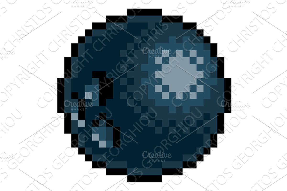 Bowling Ball Eight Bit Pixel Art, a Sport Illustration by Christos Georghiou