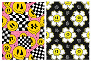 Trippy Smiley Seamless Pattern 2, a Pattern Graphic by Slavko Kahovsky (Thumbnail 5 of 7)