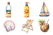 Beach Holiday Sublimation Clipart, an Illustration by CreationArt (Thumbnail 3 of 5)