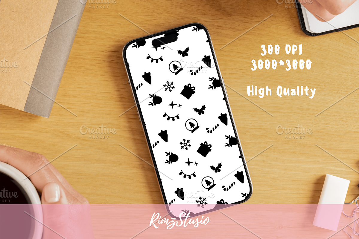 Christmas Seamless Pattern SVG, an Object Illustration by RimzStudio (Photo 3 of 6)