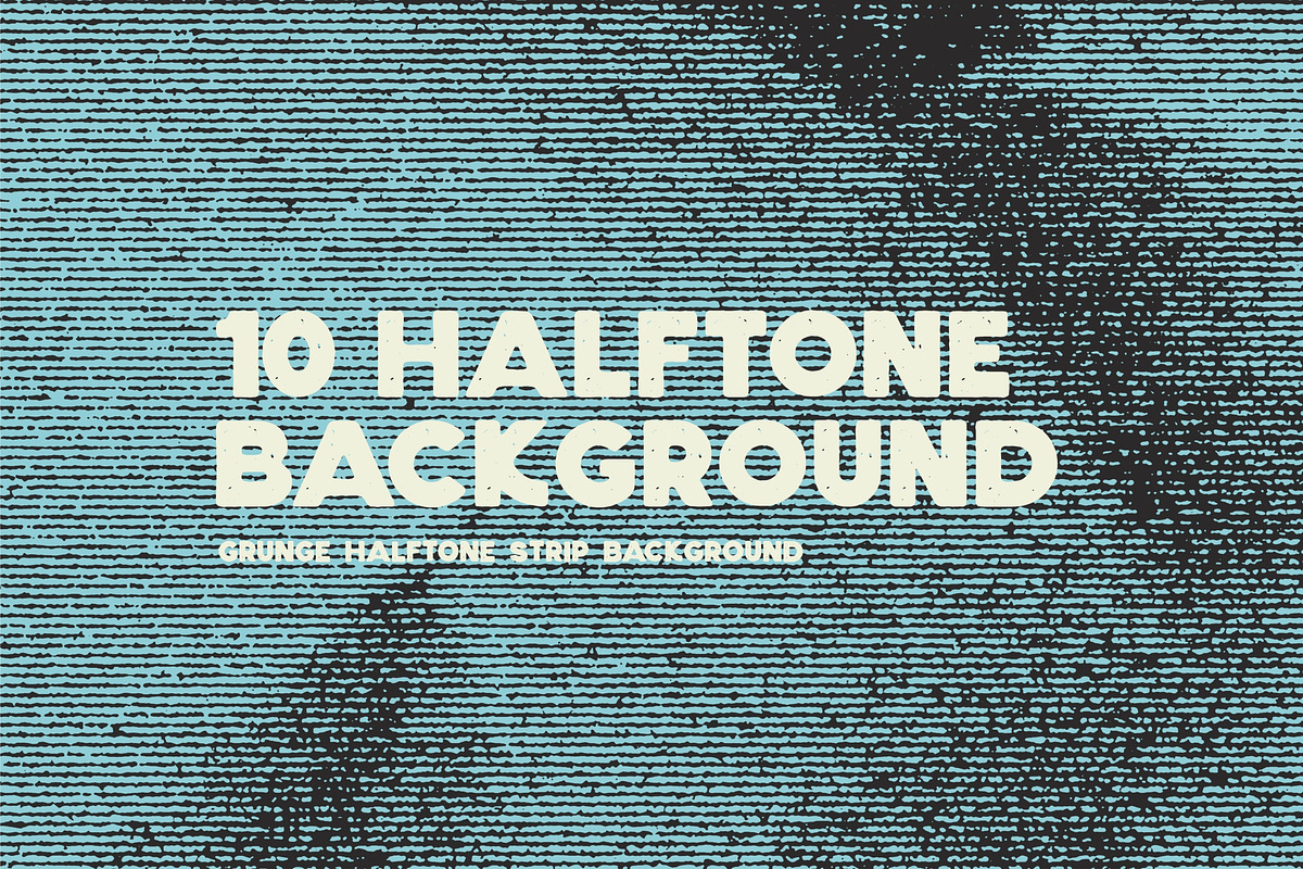 10 Halftone Strip Backgrounds, a Background Graphic by Bentype Studio