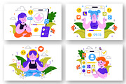 10 Mental Wellness Apps Illustration, a Healthcare Illustration by denayunebgt (Thumbnail 2 of 4)