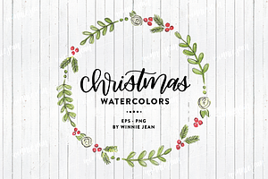 Christmas Watercolor Graphics