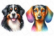 Colorful Baby Dog Face Sublimation, an Illustration by DreamPrint404 (Thumbnail 3 of 5)