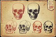 Vintage Skull and Bone Vector pack, an Illustration by Itsmesimon (Thumbnail 6 of 11)