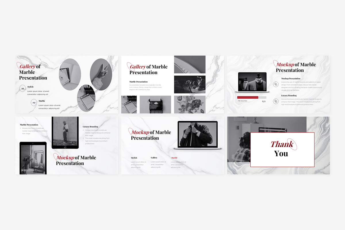 Marble Powerpoint Template, a Presentation Template by Eklip Studio (Photo 5 of 6)