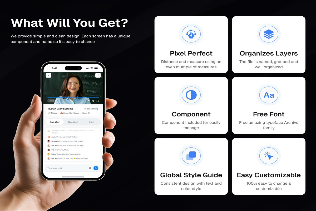 Sinau - E-Learning App UI Kit, an UI Kit Template by Lumina_ui_ux202 (Photo 2 of 8)
