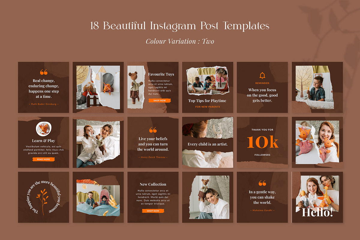 Instagram Puzzle Template in CANVA, a Social Media Template by RWstudio (Photo 3 of 8)