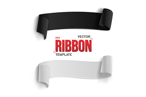 Blank Vector Ribbon Banner