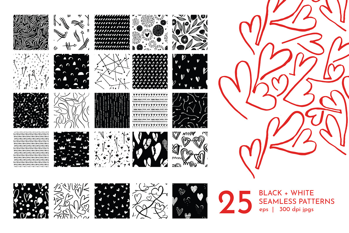 Modern Love | Seamless Patterns, a Pattern Graphic by The Collective Studio (Photo 6 of 9)