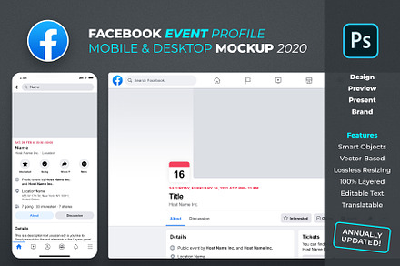 New Facebook Event Profile Mockup