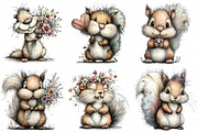 Watercolor Spring Squirrel Clipart, an Illustration by Daily.Designs (Thumbnail 5 of 8)