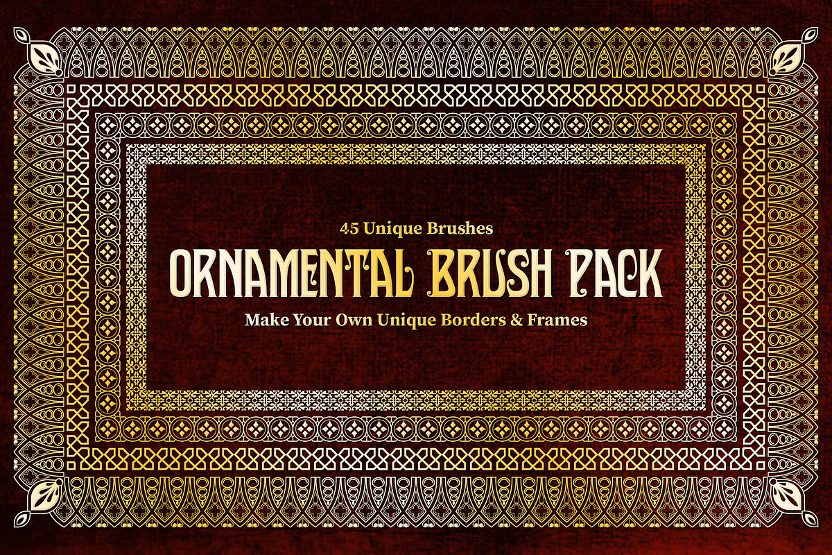 Ornament Pattern Brush Pack, a Brush Add-On by Piro Concept (Photo 1 of 4)