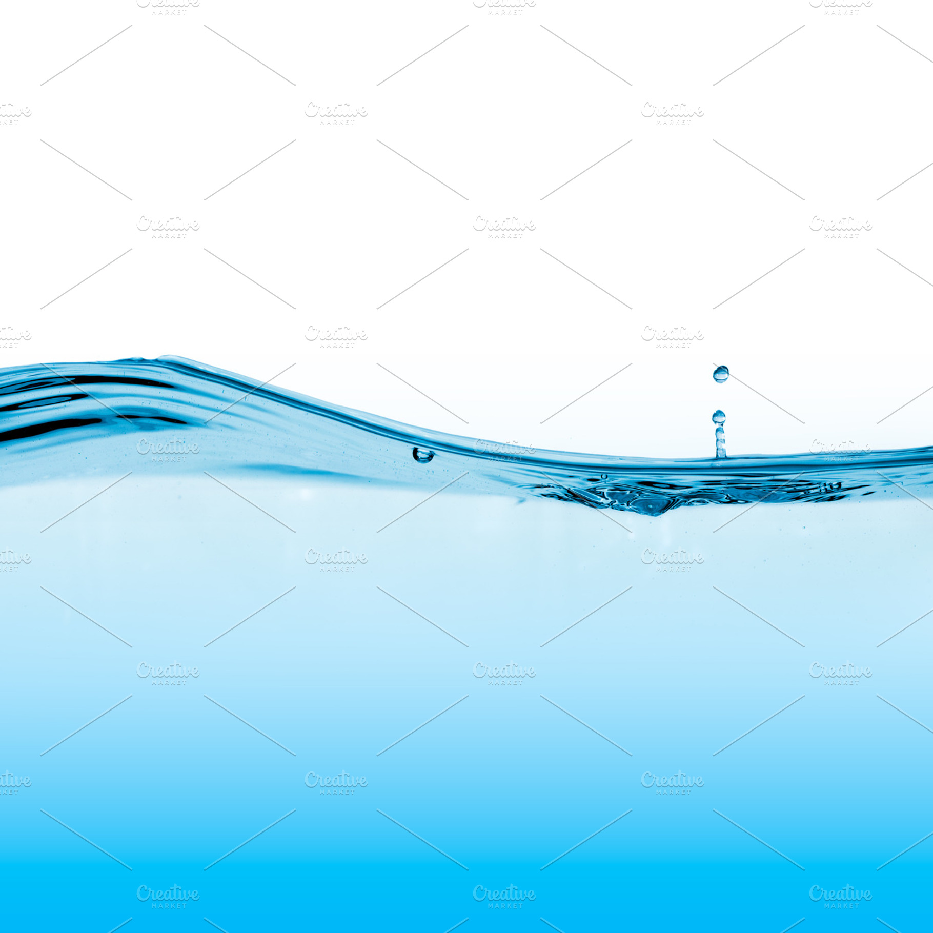 Blue waterline drops of water featuring abstract, animales, and aqua, an Abstract Photo by CARLOSANDESTHER
