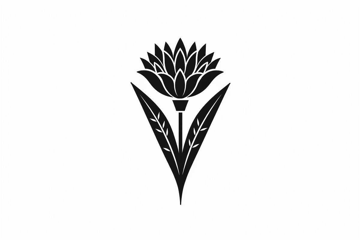 Modern Black Flower Design, an Illustration by jahid234 (Photo 14 of 21)