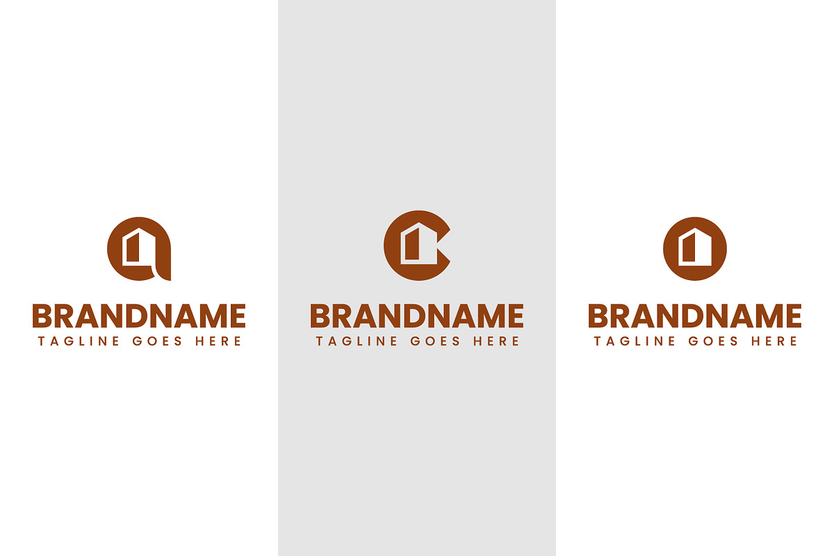 Letter A C O Home Logo Set