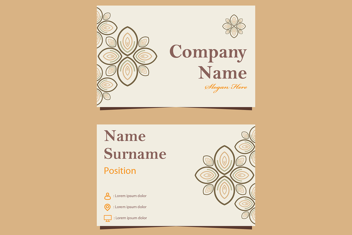 Natural Floral Business card, a Marketing Template by sekitarief (Photo 2 of 3)