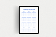 Undated Yearly Calendar Printable, a Stationery Template by The Chaos Project (Thumbnail 3 of 10)