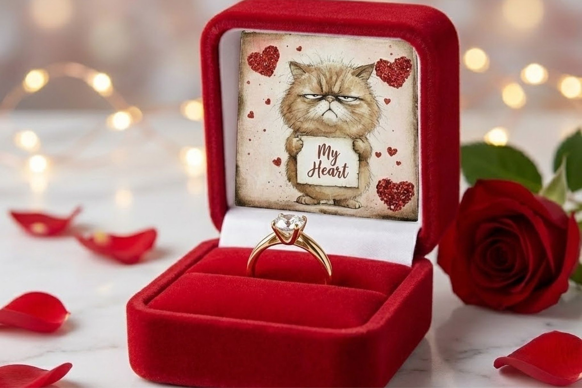Whimsical Valentine Cat Clipart PNG, an Animal Illustration by maryamdesignarts (Photo 10 of 12)