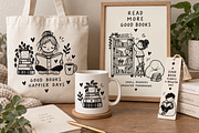 Cozy Library Doodle Clipart, an Education Illustration by PassionPNGcreation (Thumbnail 3 of 3)
