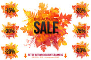 13 watercolor autumn SALE banners, a Flyer Template by Art of Sun (Thumbnail 1 of 2)